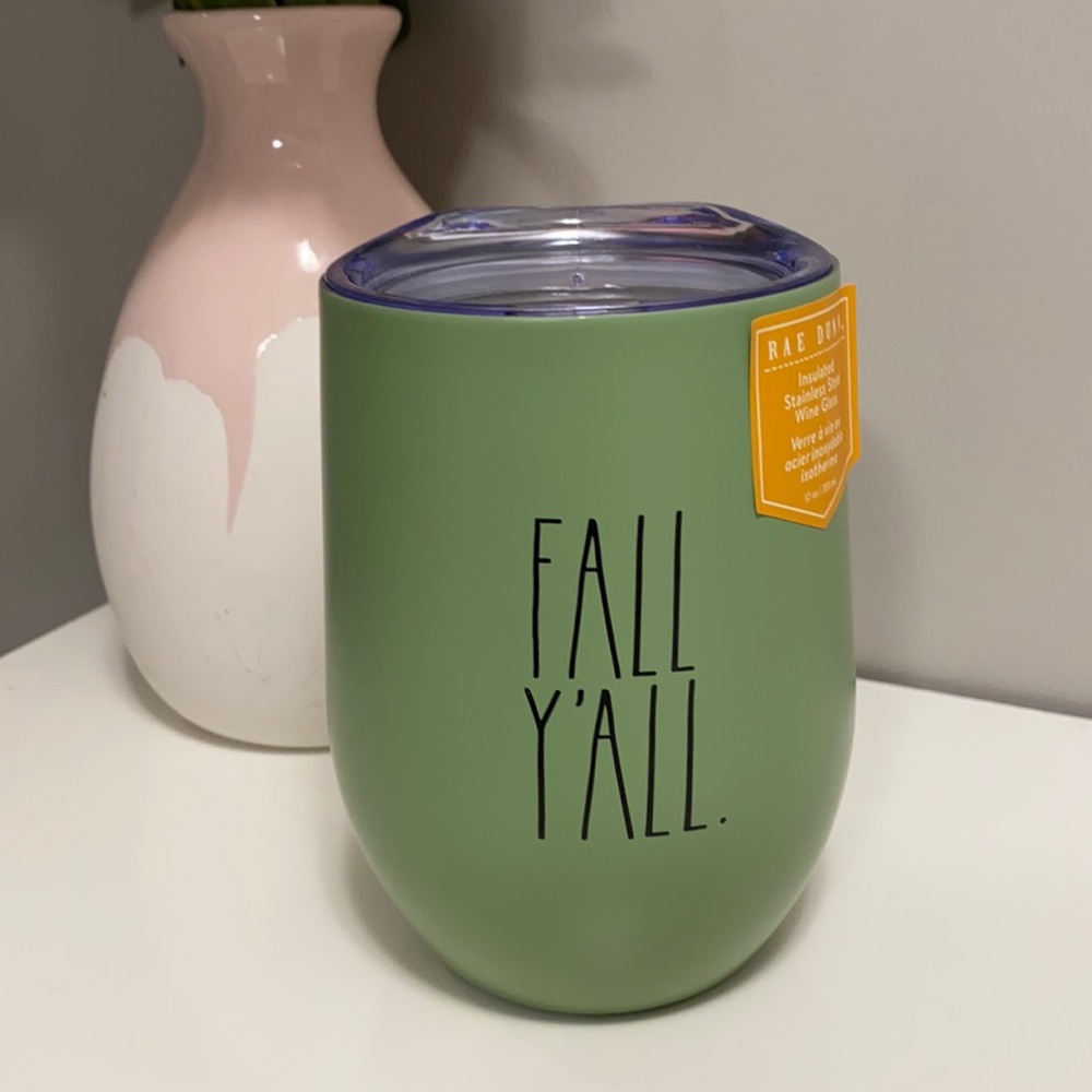 Rae Dunn Fall Y’all Stainless Steel Wine Glass